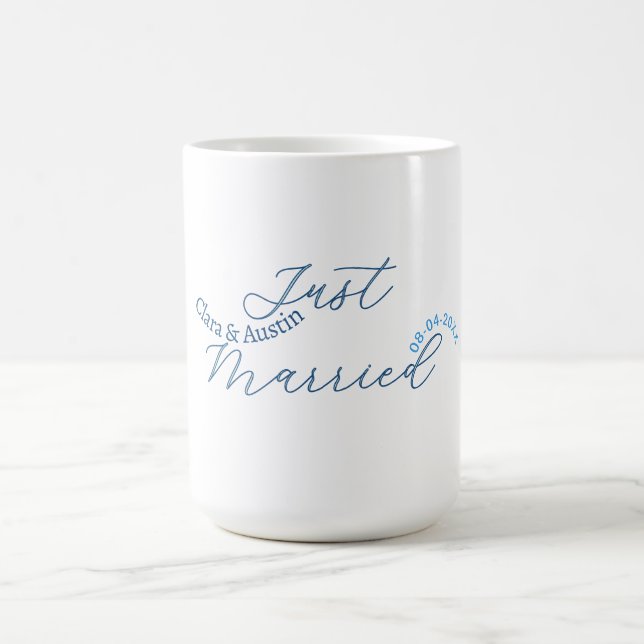 Mug Mariés design nom couple date année simulation de  (Centre)