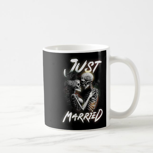 Mug Mariés Halloween Squelette Mariée Et Marié Mariage (Droite)