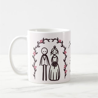 Mug Mariés personnalisés en bonhomme allumette pour ma