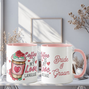 Mug Mariés Personnalisés Noms des Mariés Élégants