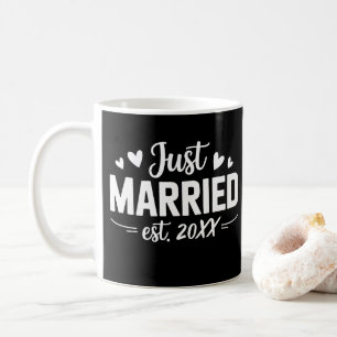 Mug Mariés sur mesure Just Married Mariage Party Femme