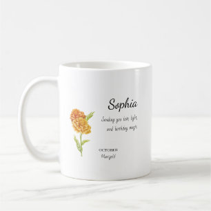 Mug Marigold d'Octobre Anniversaire Personnalisé