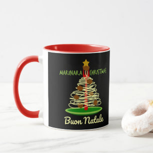 Mug Marinara Christmas Buon Natale Spaghetti Tree
