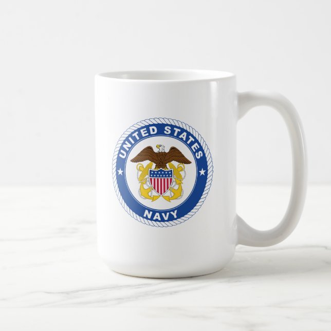 Mug Marine américaine | Officier Crest (Droite)