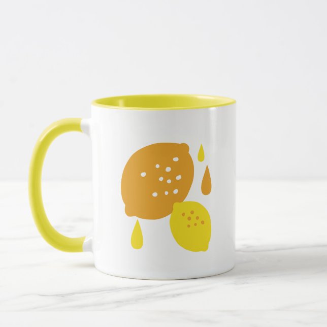 Mug Marine Blue Lemon Art - Refresh Citrus Design (Gauche)