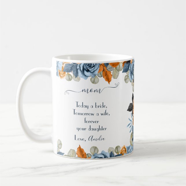 Mug Marine Et Rouille Mère De La Mariée Dons De Mariée (Gauche)