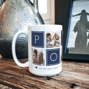 Mug Marine   Page personnalisée 5 Photo Colorblock Col