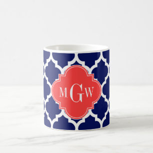 Mug Marine Whats Marocain #5 Coral Rouge 3 Monogramme