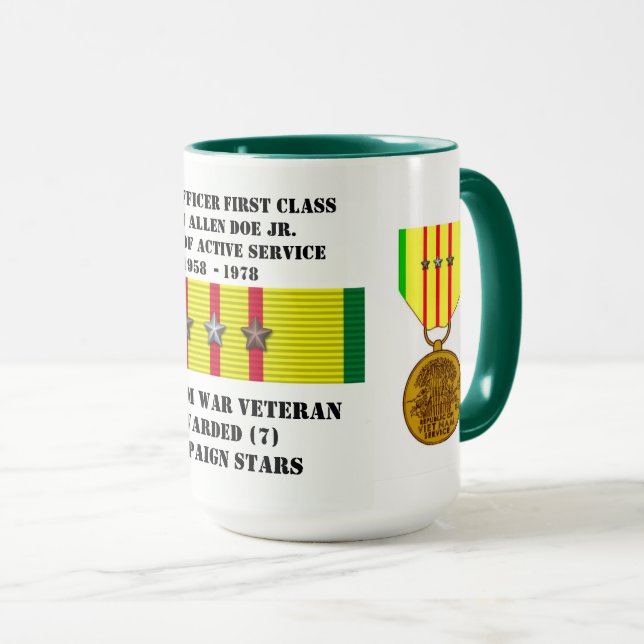 MUG MARINS 7 ÉTOILES GUERRE DU VIETNAM (Devant droit)