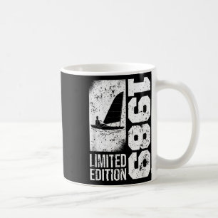 Mug Marins Voiliers de yacht Vintage 1989 Anniversaire