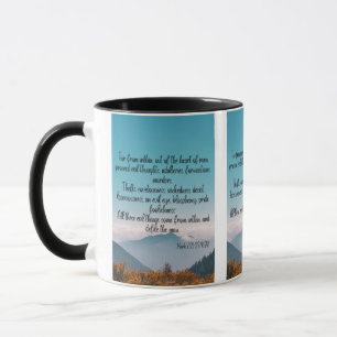 Mug Mark 7:21-23 KJV Bible Écriture Pic Deux Tons