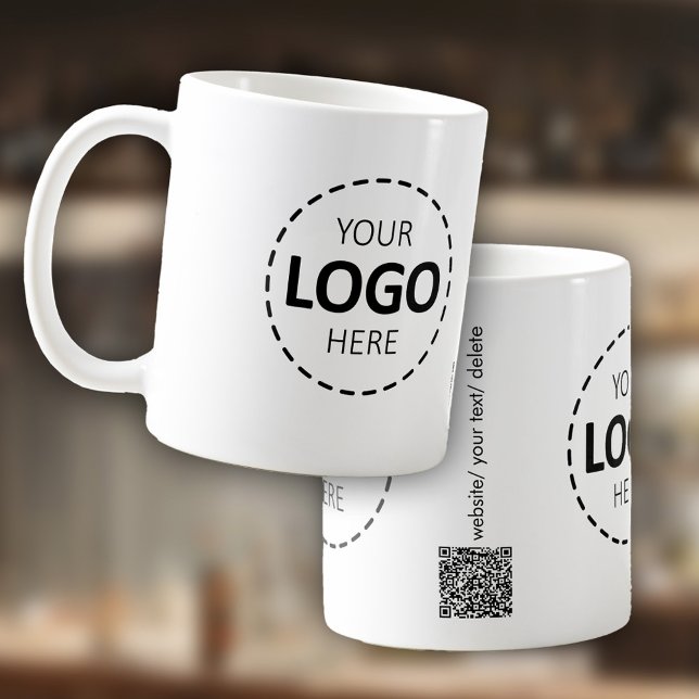 Mug Marketing du générateur de code QR et du logo pers (Créateur téléchargé)