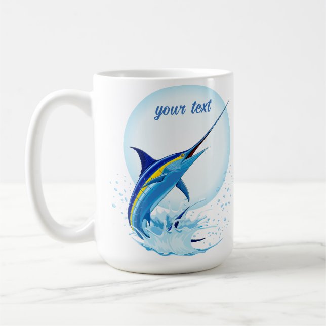 Mug Marlin Bleu Jaillissant de l'Océan (Gauche)
