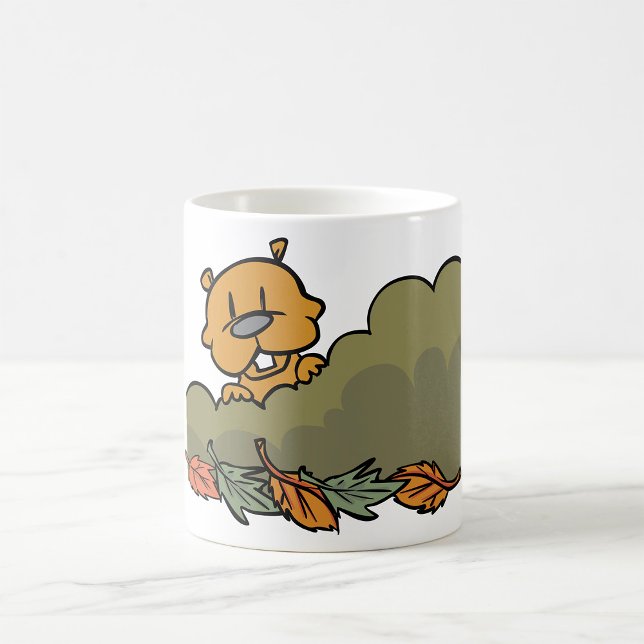 Mug Marmotte De Terre À Travers Les Arbustes D'Automne (Créateur téléchargé)