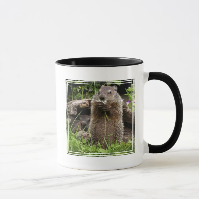 Mug Marmotte mâchant une fleur (Droite)