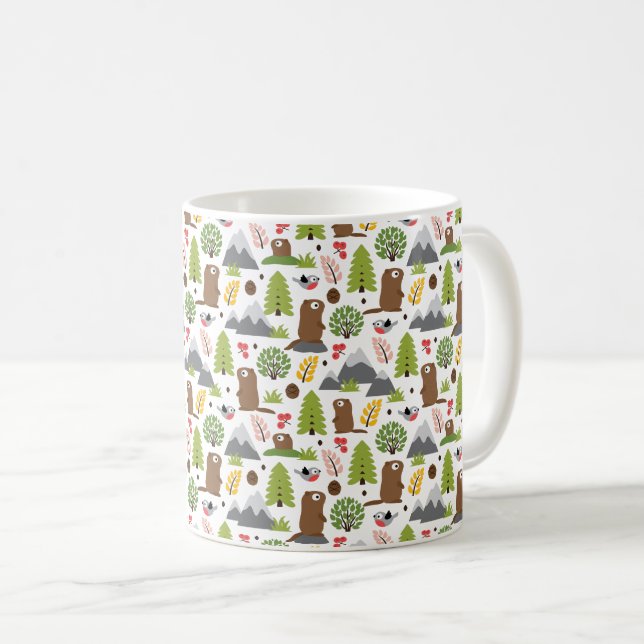 Mug Marmottes sur une clairière de montagne (Devant droit)