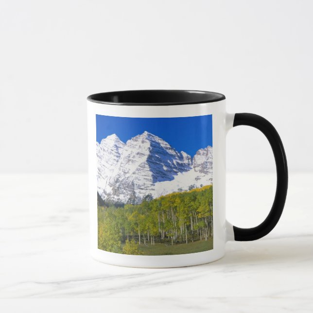 Mug Maroon Bells avec forêt de trembles en automne. (Droite)