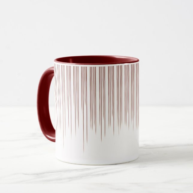 Mug Maroon Coffee Motif élégant (Devant gauche)