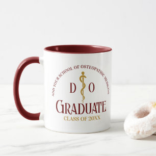 Mug Maroon Osteopathic Médicale School Graduation