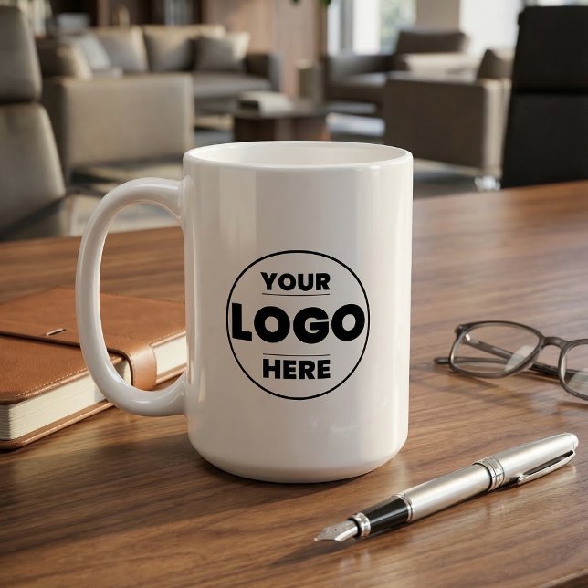 Mug Marquage d'entreprise personnalisé avec logo de so (Custom Corporate Branding with Company Logo Coffee Mug)