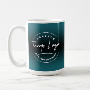 Mug Marque avec votre logo d'entreprise, Turquoise fon