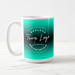 Mug Marque avec votre logo d'entreprise Turquoise Ombr