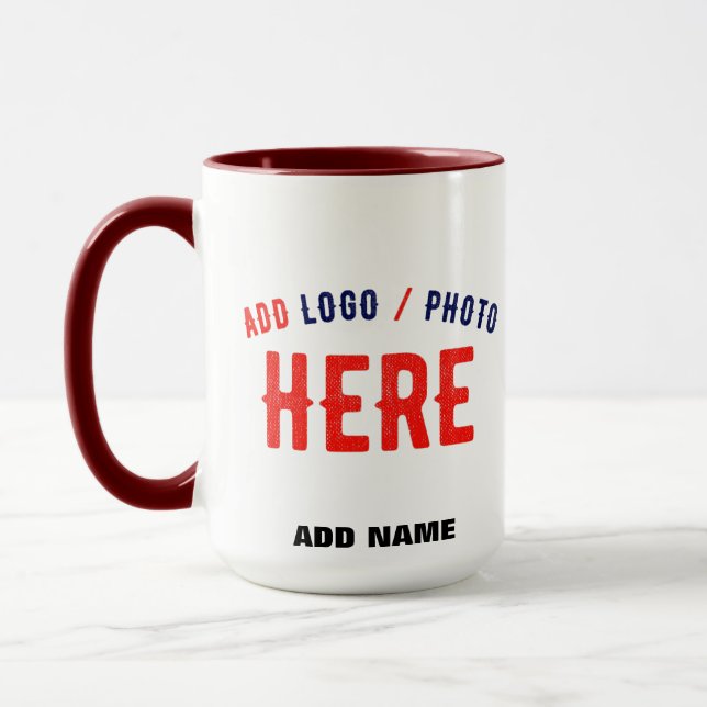 MUG MARQUE BLANCHE MODERNE ET PERSONNALISABLE VÉRIFIÉE (Gauche)