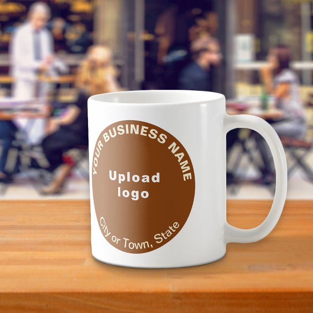 Mug Marque Brown ronde d'affaires sur la viande (Brown round business brand on mug)