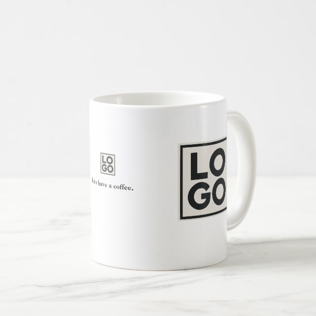Mug Marque de logo d'entreprise personnalisée (Devant droit)