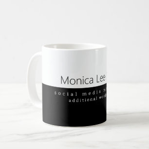 Mug Marque de marketing de médias sociaux noir et blan