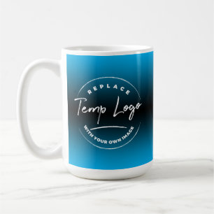 Mug Marqué de votre logo d'entreprise, Ombre Bleue