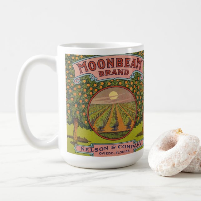 Mug Marque Moonbeam | Étiquette Citrus vintage (Avec donut)
