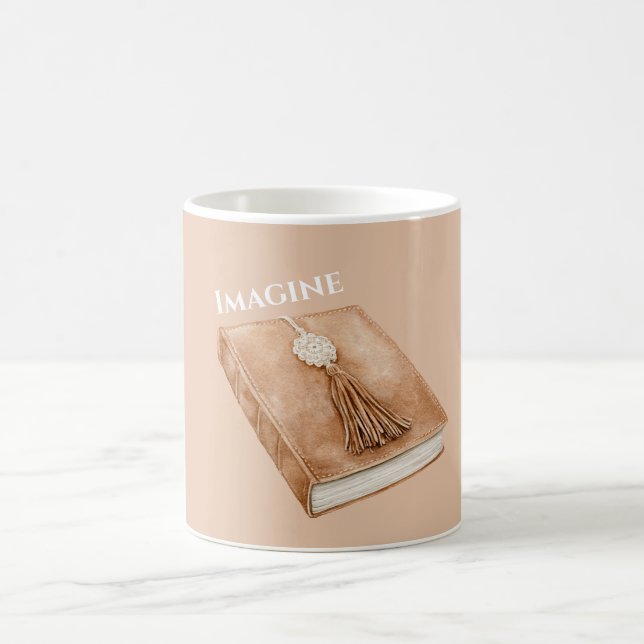 Mug Marque-page de livre Brun Tan Bohème Boho (Centre)