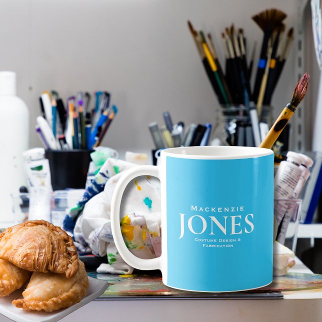 Mug Marque personnelle Logo d'affaires moderne Turquoi (Créateur téléchargé)