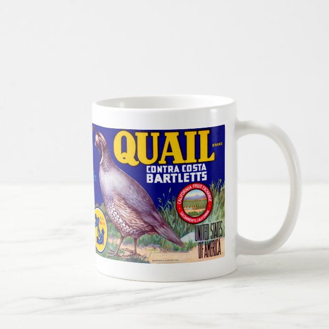 Mug Marque Quail Contra Costa Bartletts (Droite)