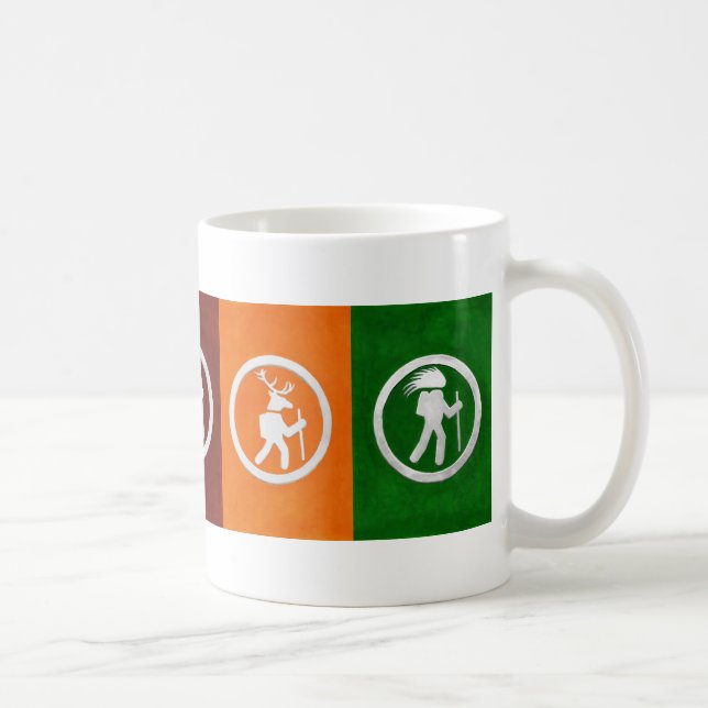 Mug Marqueurs de sentier d'animaux de randonnée (Droite)