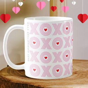 Mug Marraine de la Saint-Valentin XOXO moderne
