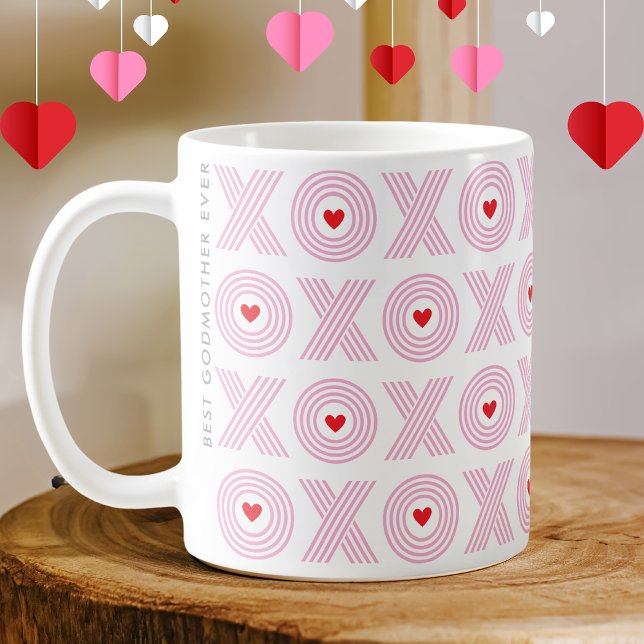 Mug Marraine de la Saint-Valentin XOXO moderne (Créateur téléchargé)
