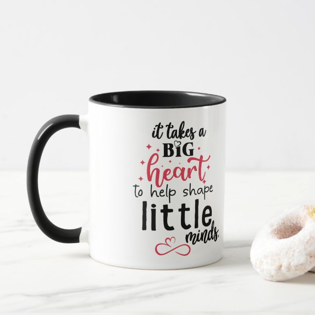 Mug marrant professeur de diplôme, Il prend un grand c (Avec donut)