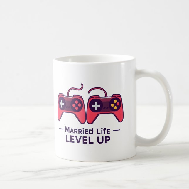 Mug Married Life Level Up Gaming Art (Droite)
