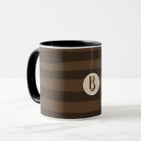 Marron Moka Fantaisie Rayures Funky Moderne Chic