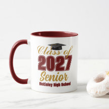 Marron Or Personnalisé Classe 2027 Senior