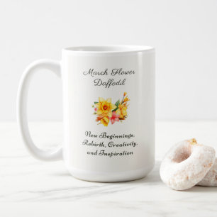 Mug Mars Mois de la naissance Daffodique cadeau de nai