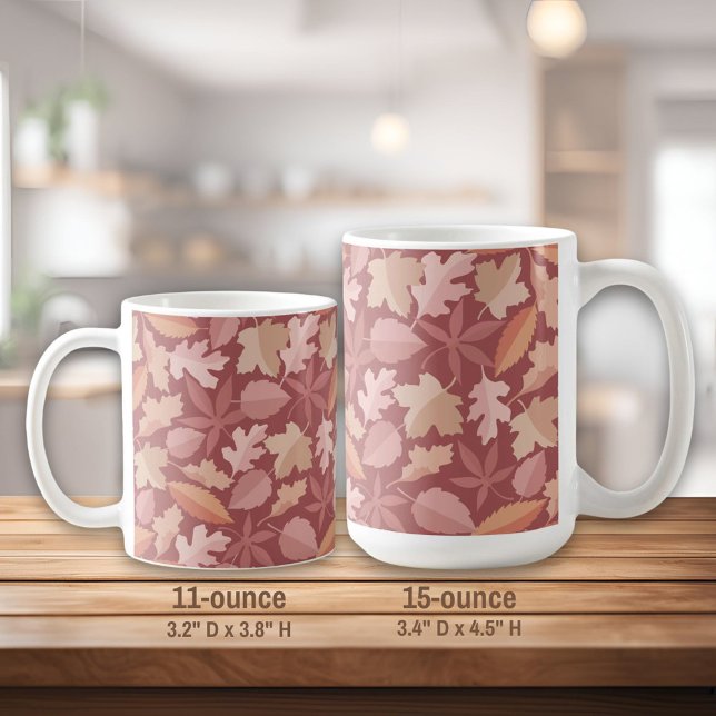 Mug Marsala motif feuille (Créateur téléchargé)