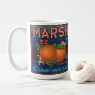 Mug Marsh Brand Étiquette Citrus vintage