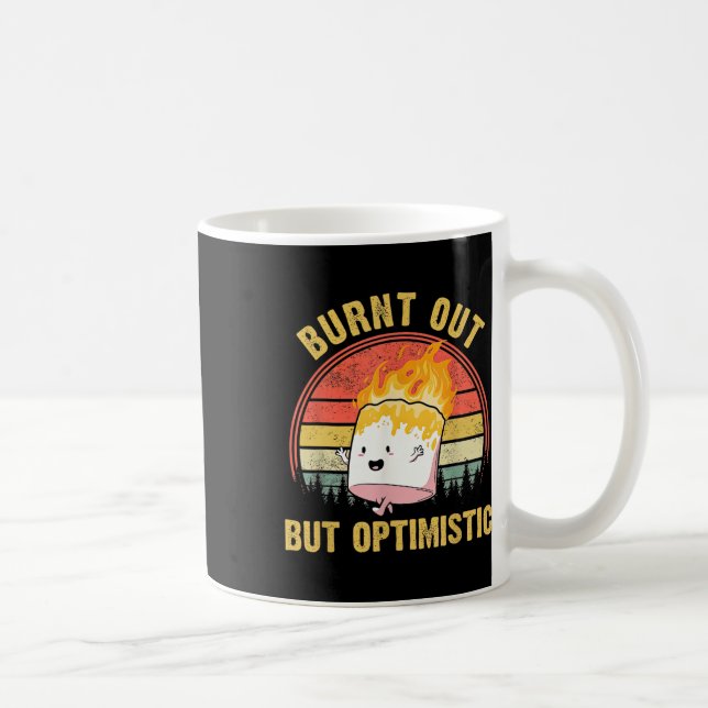 Mug Marshmallow Mignon Brûlé Mais Optimiste Pour Camp (Droite)