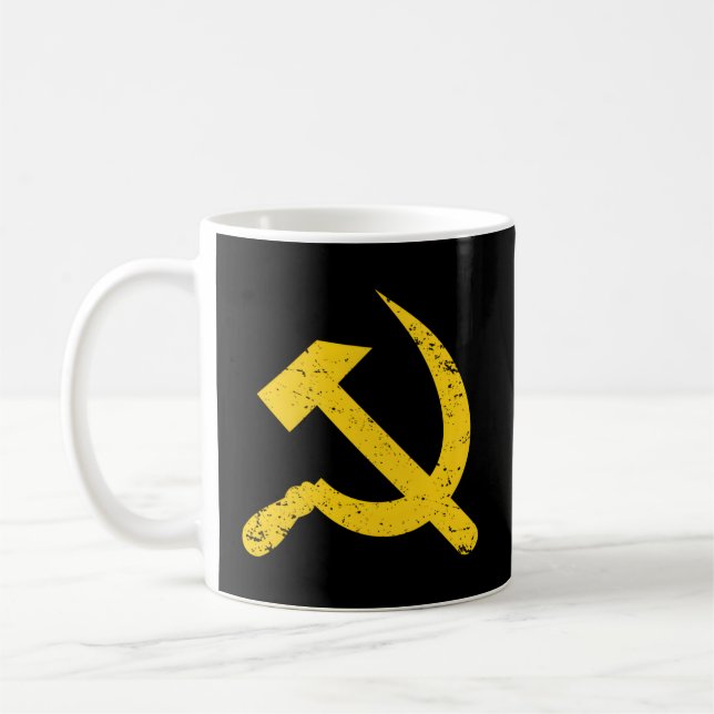 Mug Marteau Et Faucille Du Drapeau Communiste De L'Uni (Gauche)