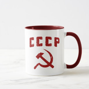 Mug marteau vintage et faucille de l'URSS de cccp