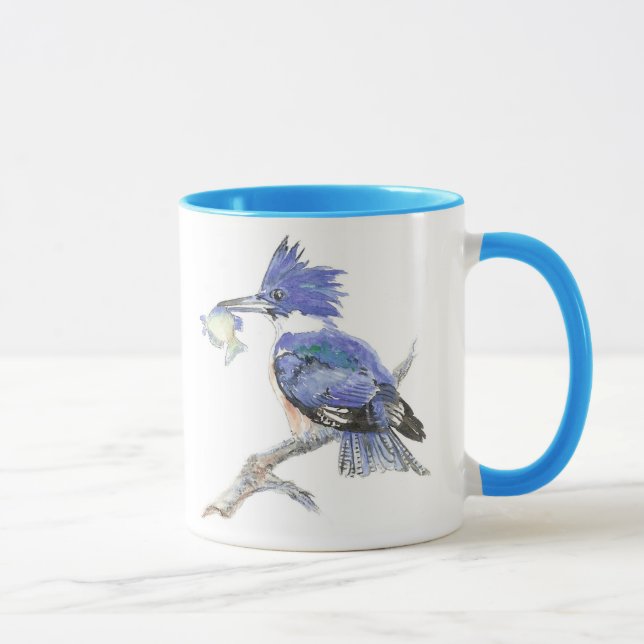 Mug Martin-pêcheur ceint - avec poisson - Collection d (Droite)