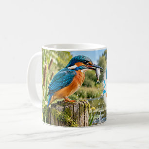 Mug Martin-pêcheur faisant des éclaboussures